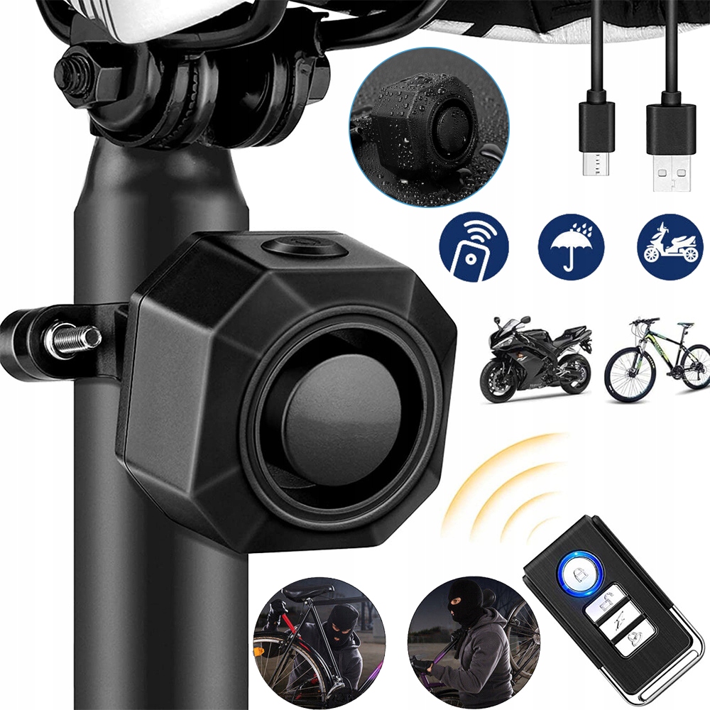 Alarm Rowerowy I Motocyklowy, Ochrona Przed Wibracjami I Syreną 113 Db