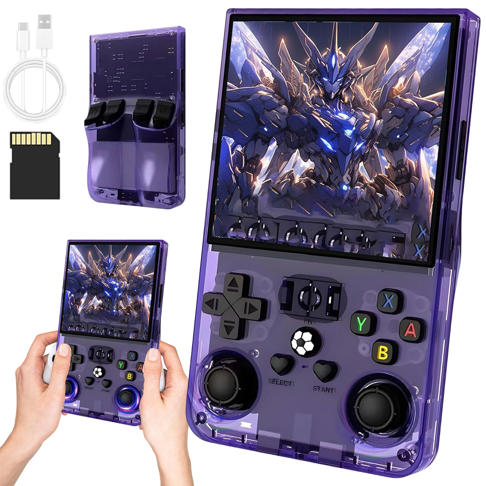 Przenośna mobilna konsola do gier Retro 4" R36MAX 64GB Karta 18000+ gier