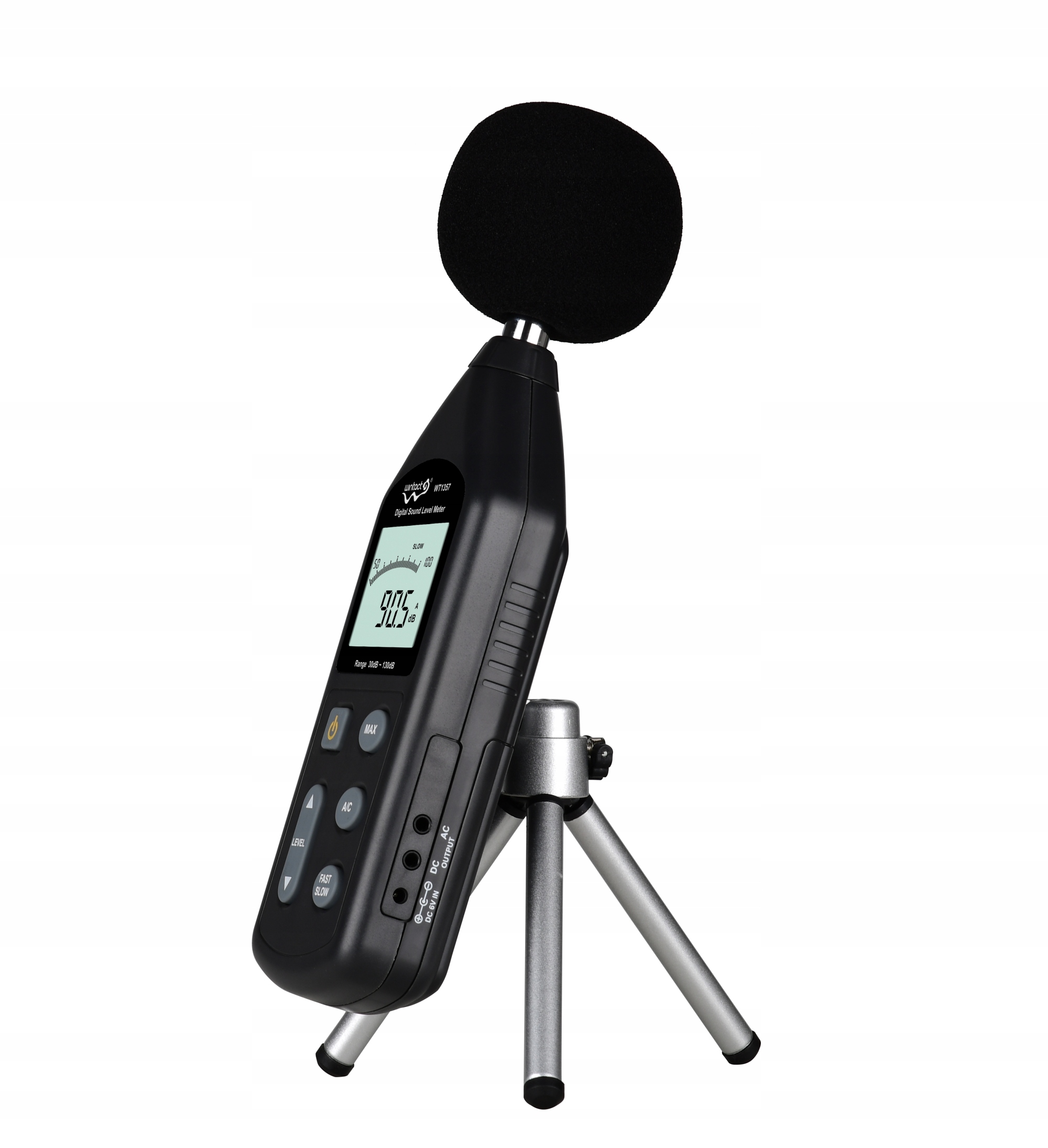 SONOMETR DECYBELOMIERZ MIERNIK POZIOMU HAŁASU DŹWIĘKU A/C Z WALIZKĄ LCD Waga produktu z opakowaniem jednostkowym 1 kg