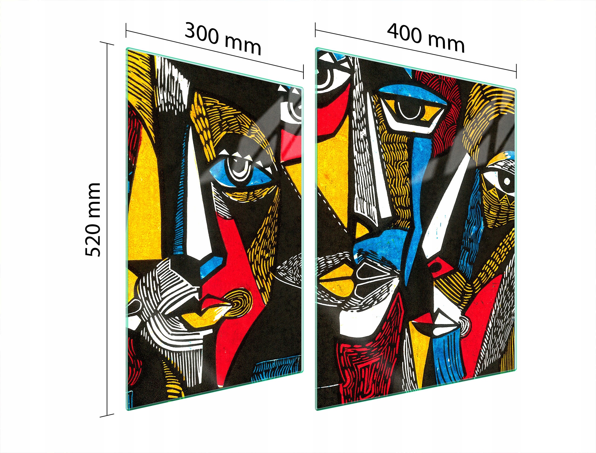 Skleněná Ochranná Deska Na Sporák 70x52 Pop Art. Tvrzené Sklo