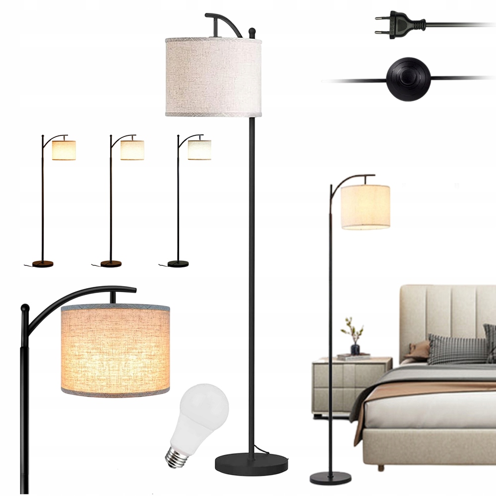 Stojací Lampa Podlahová Moderní Tuba Led Stínidlo Do Obývacího Pokoje V Loftovém Stylu