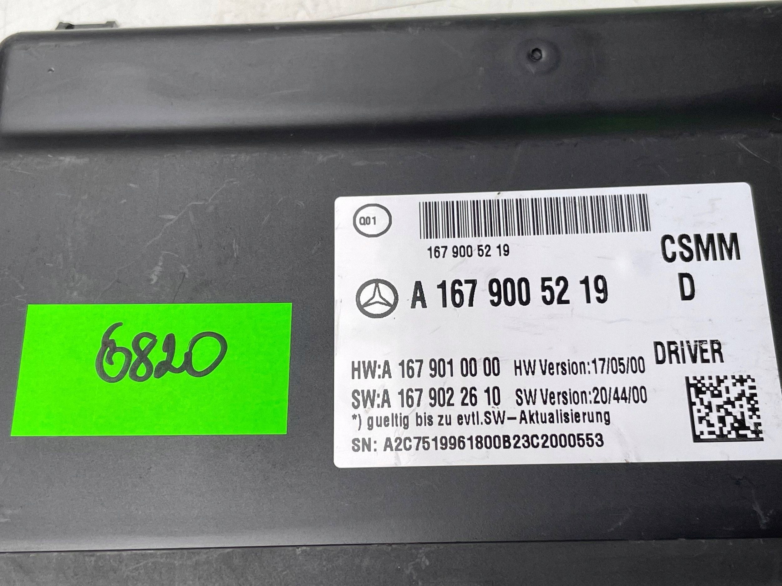 Module Siège KIEROWCA A1679005219 MERCEDES-BENZ GLE W167 Original !J