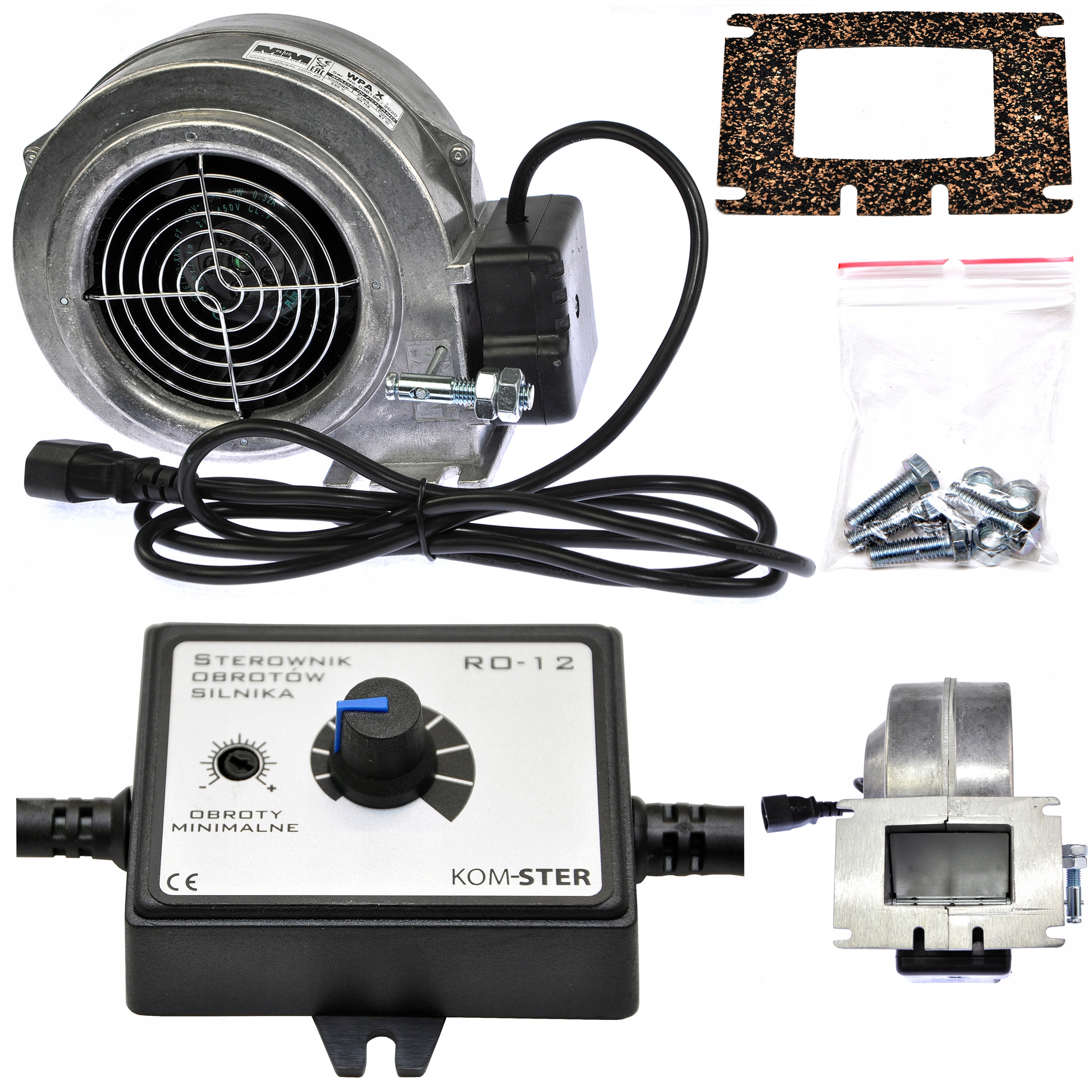 Wentylator, Dmuchawa do pieca + Sterownik obrotów