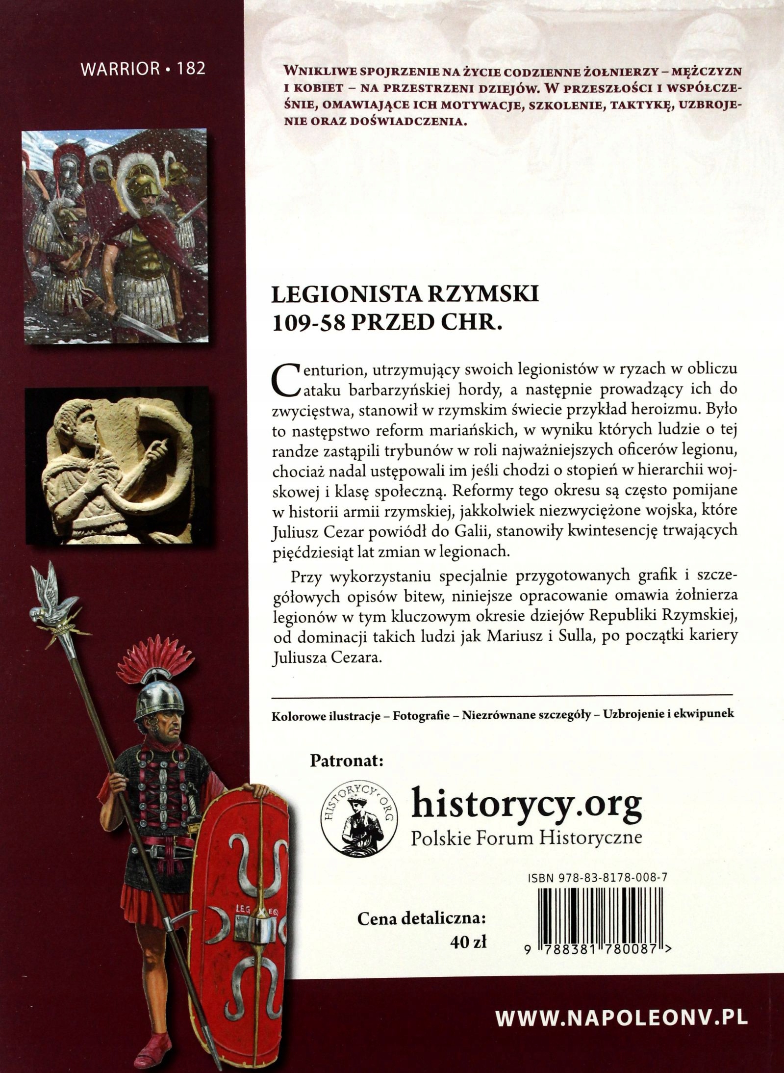 LEGIONISTA RZYMSKI 109-58 PRZED CHRYSTUSEM - Ross Stan opakowania oryginalne