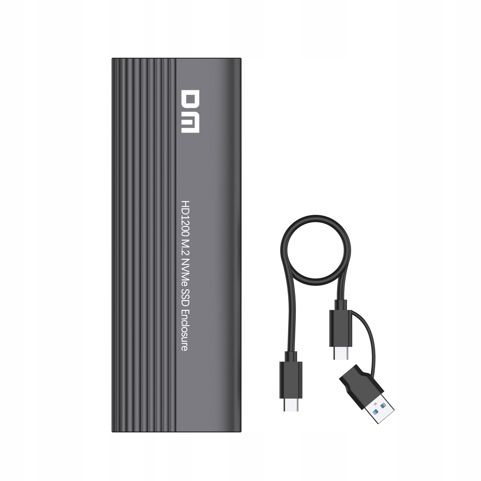 Adaptér Pouzdro Čtečka DM M.2 Nvme Ssd Kapsa Na Disk 10Gb/s Usb-c Usb-a