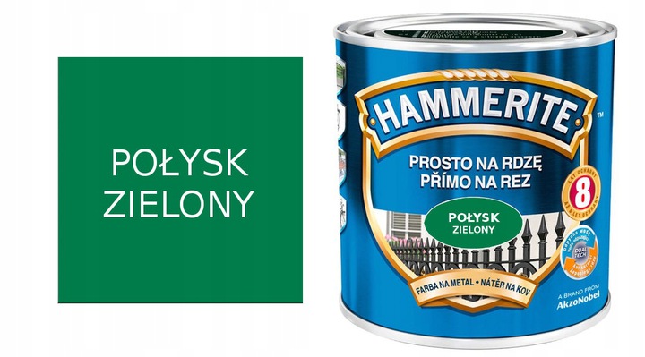 

Hammerite Farba Na Rdzę Zielony Połysk 2,5L