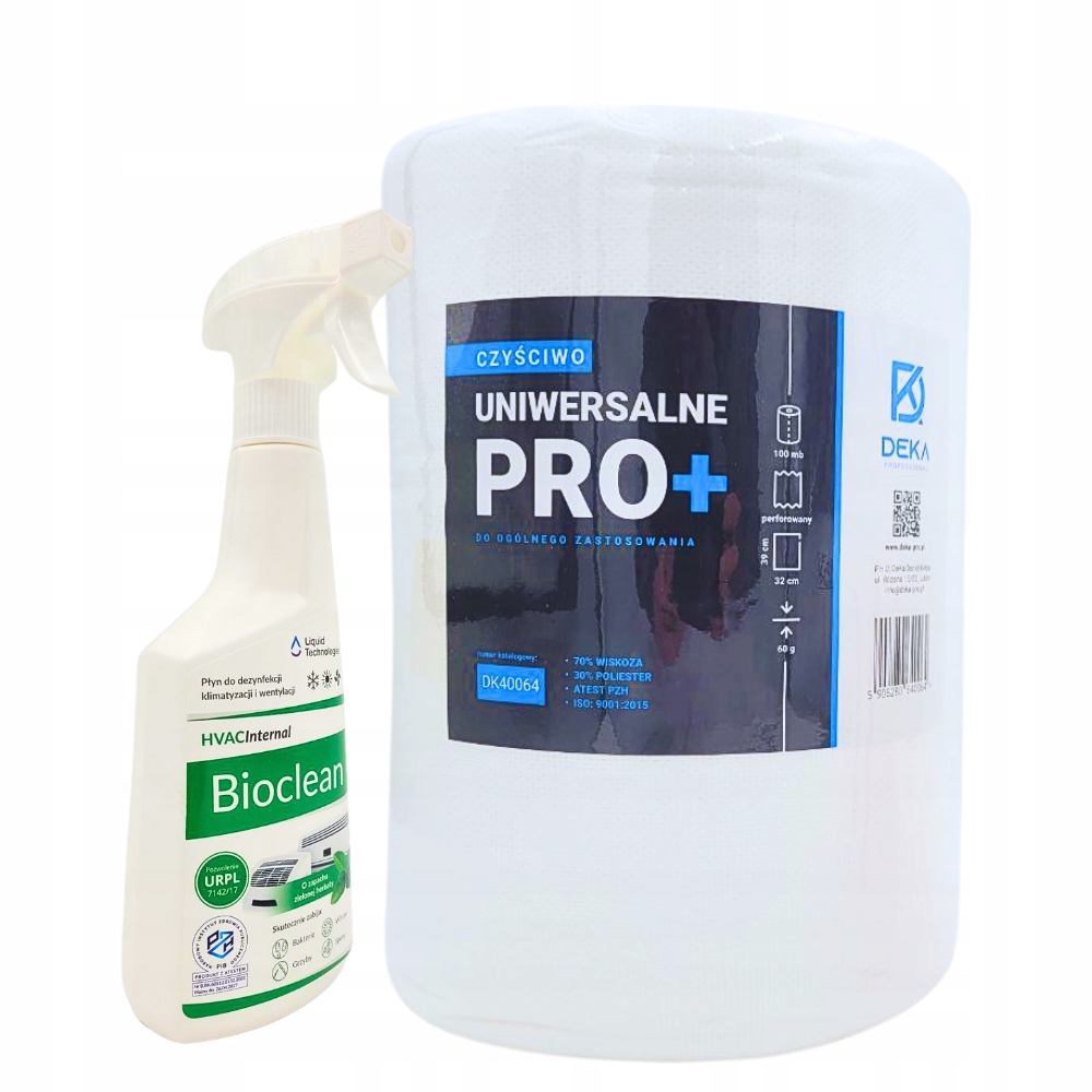 Levně Hvac Bioclean dezinfekční přípravek na klimatizaci 500 ml Internal čisticí utěrka