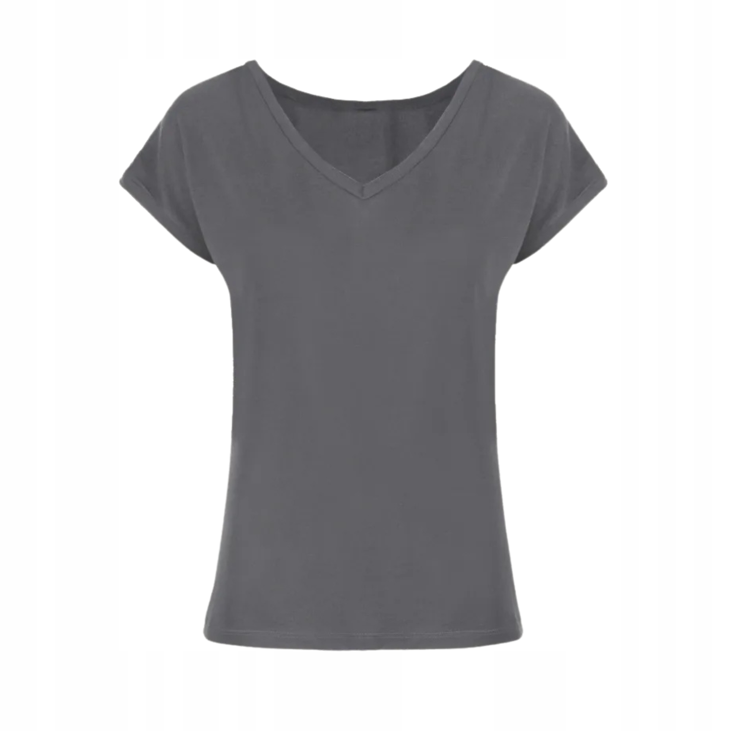 Koszulka z wełny merino damska 100% szara T-Shirt z krótkim rękawem Xs