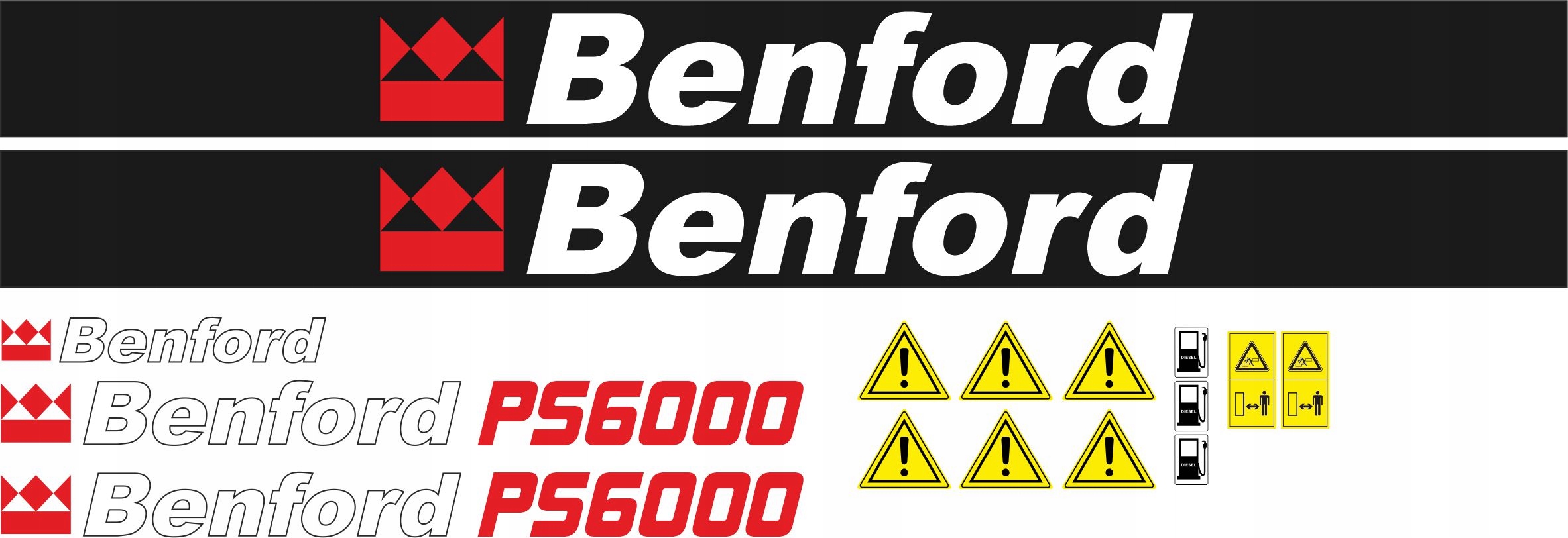 

Naklejki Terex Benford PS6000 Wozidło 6 Ton