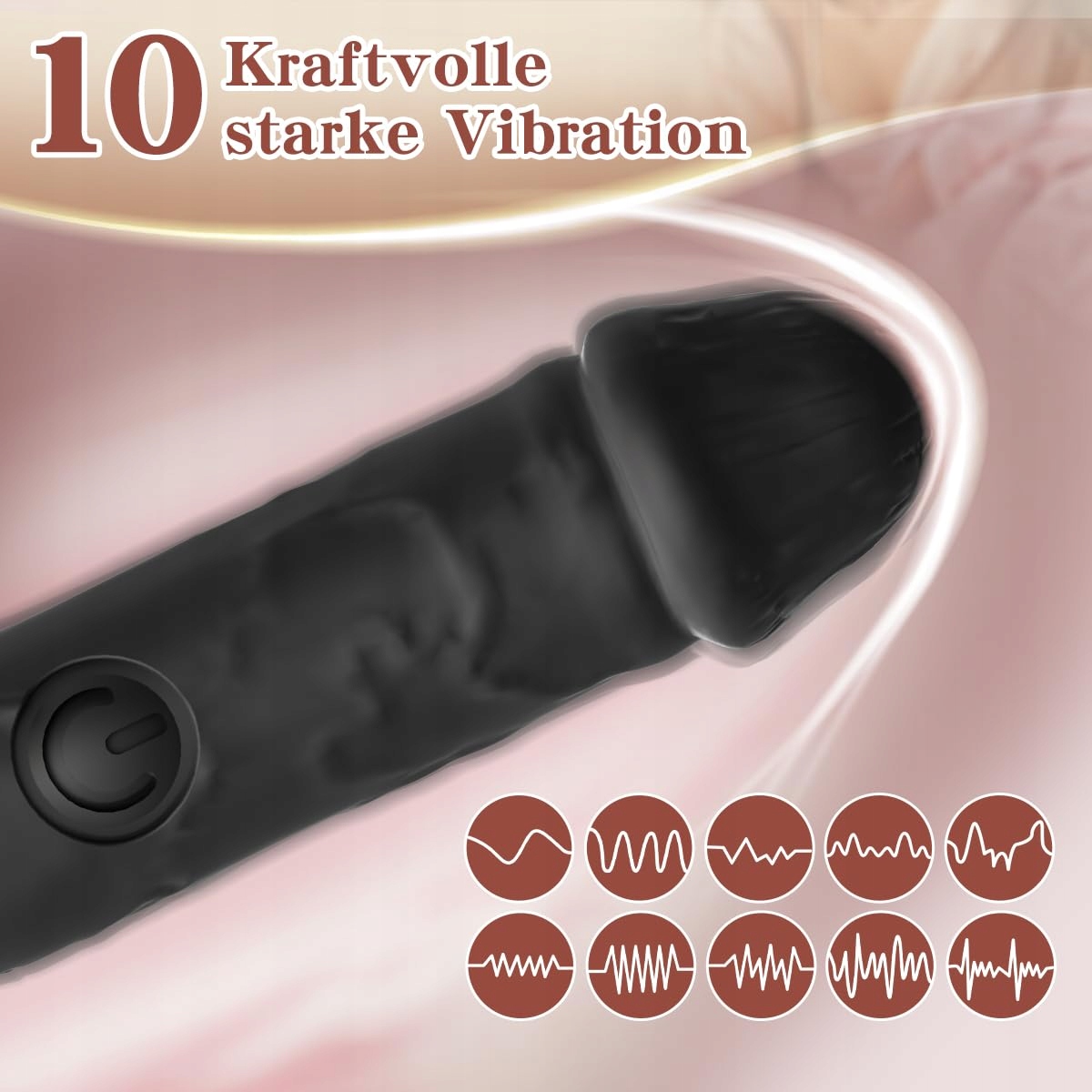 DILDO MINI Wibrator Dla Kobiet Cichy Masażer G-punkt Klitoris 10 Trybów — miniatura 3