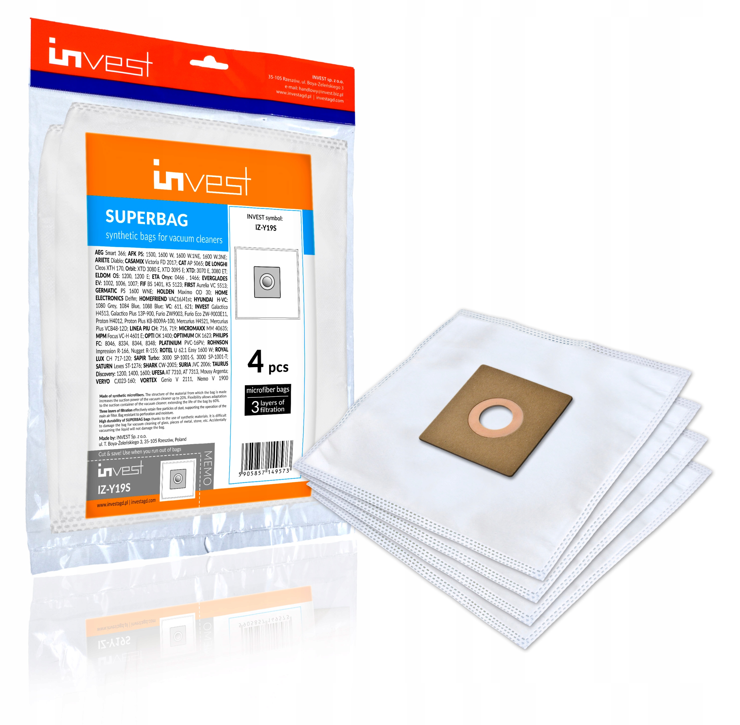 4x WORKI DO ODKURZACZA ELDOM OS 1200, OS 1200 E