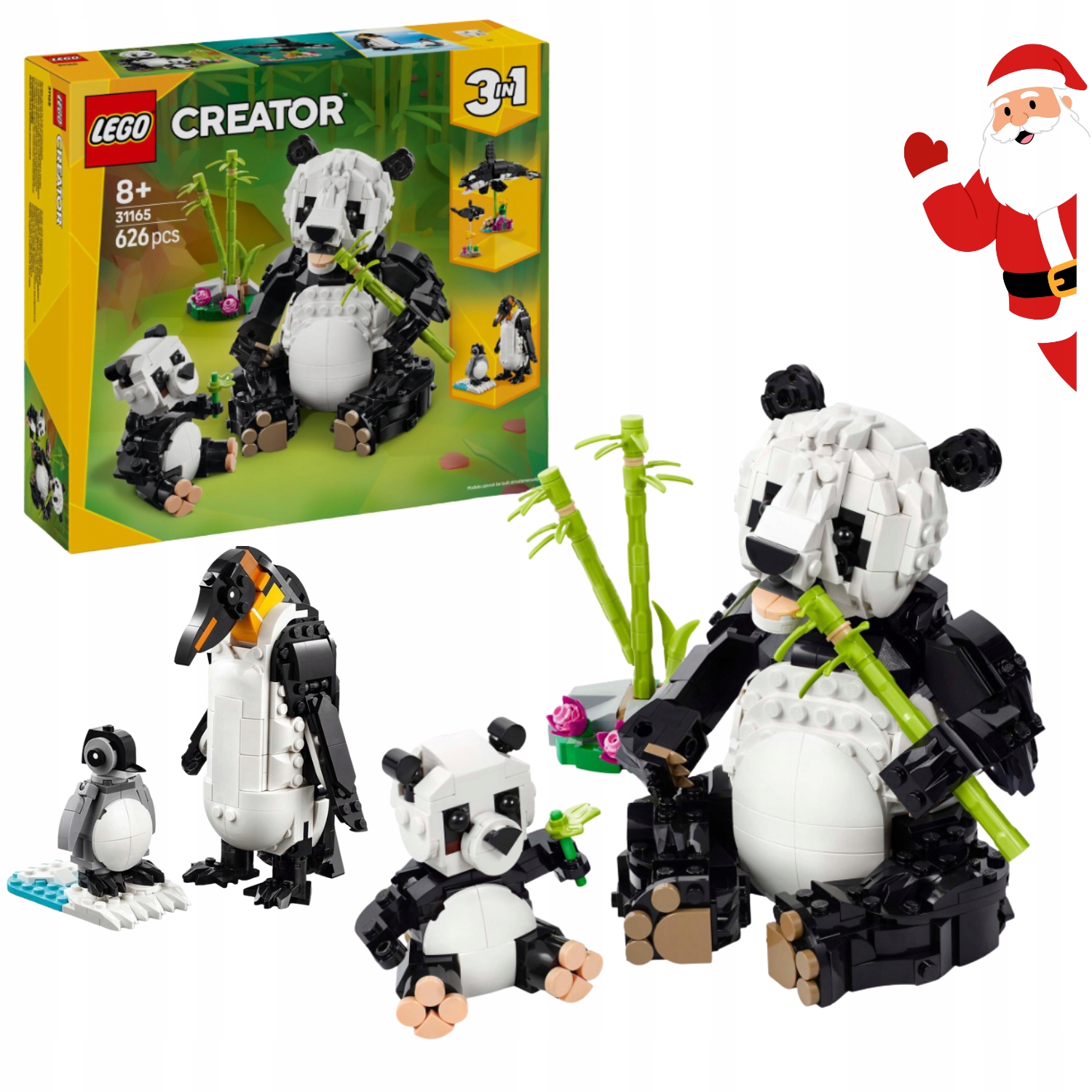 Lego Creator 3 w 1 31165 Dzikie Zwierzęta Rodzina Panda Orka Pingwiny