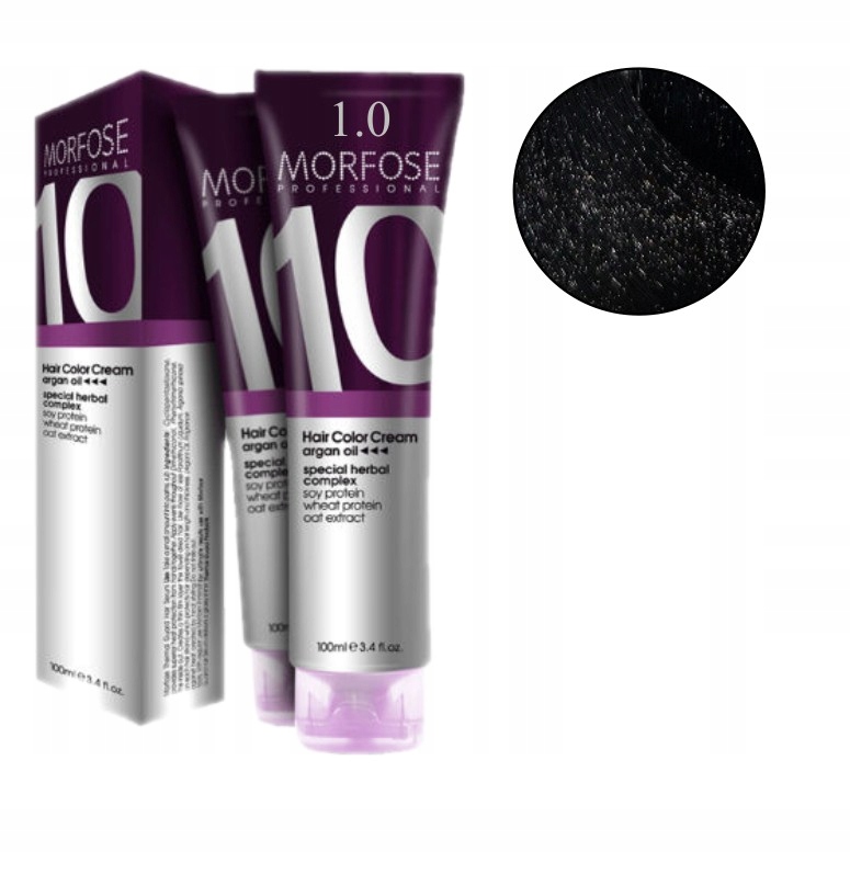 MORFOSE 10 CREME FARBA DO WŁOSÓW KREM KOLORYZUJĄCY ARGAN OIL 1.0 100ML