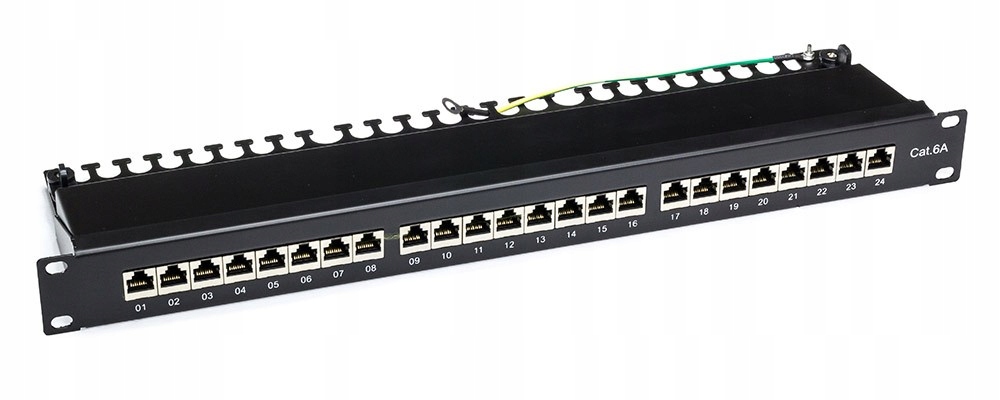 Patch panel 24-portowy Stp kat. 6A 1U 19"