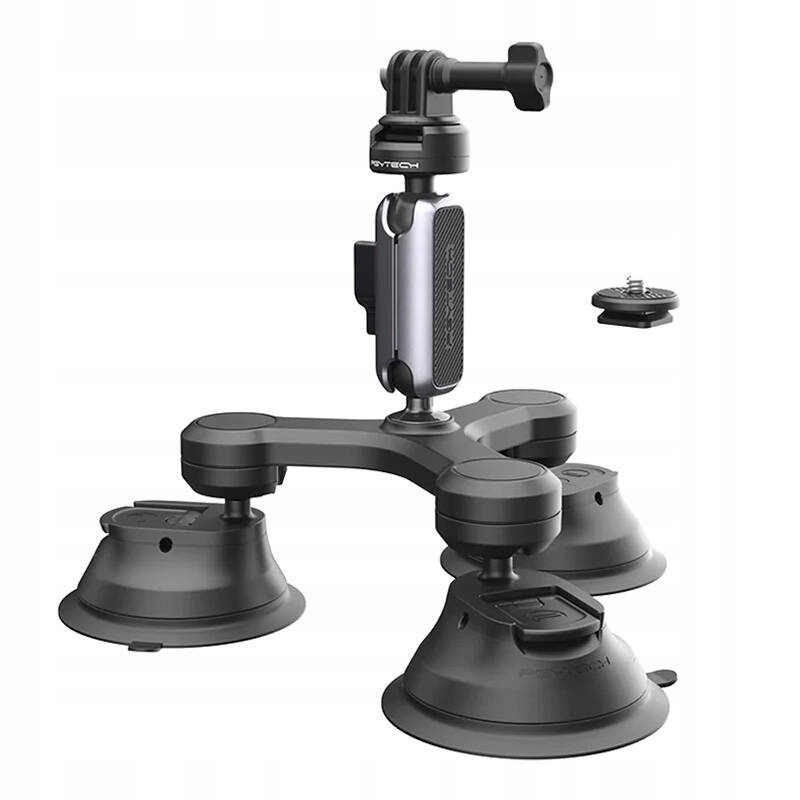 Trojramenný držiak pre športové kamery s upevnením Suction Cup