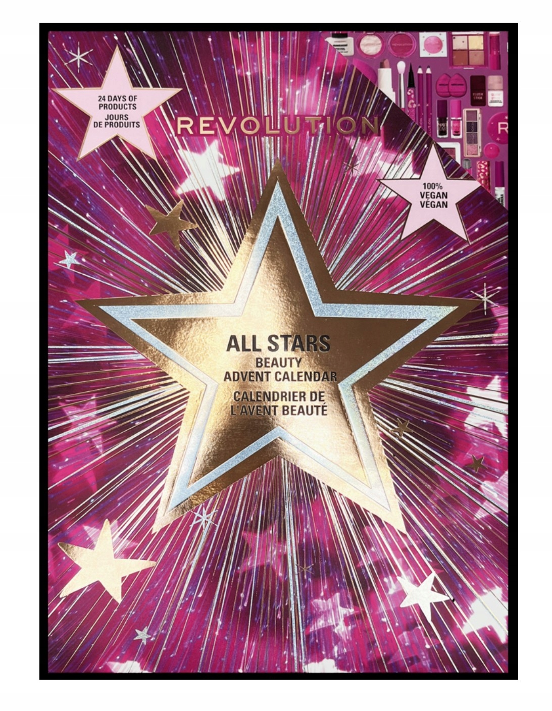 Adventný Kalendár 2025 Revolution All Stars – 24 Produktov Na Líčenie
