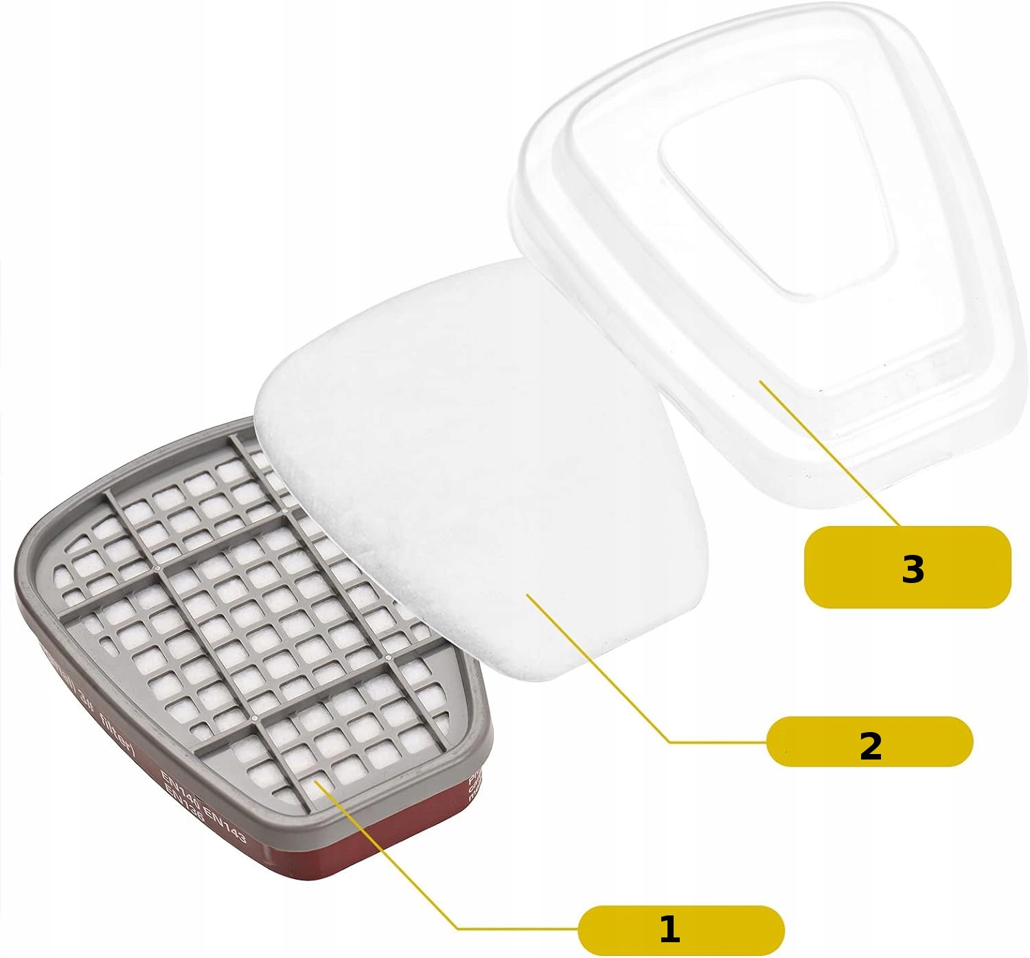 MASKA LAKIERNICZA PÓŁMASKA 6200 + FILTRY WKŁADY WĘGLOWE Marka inna