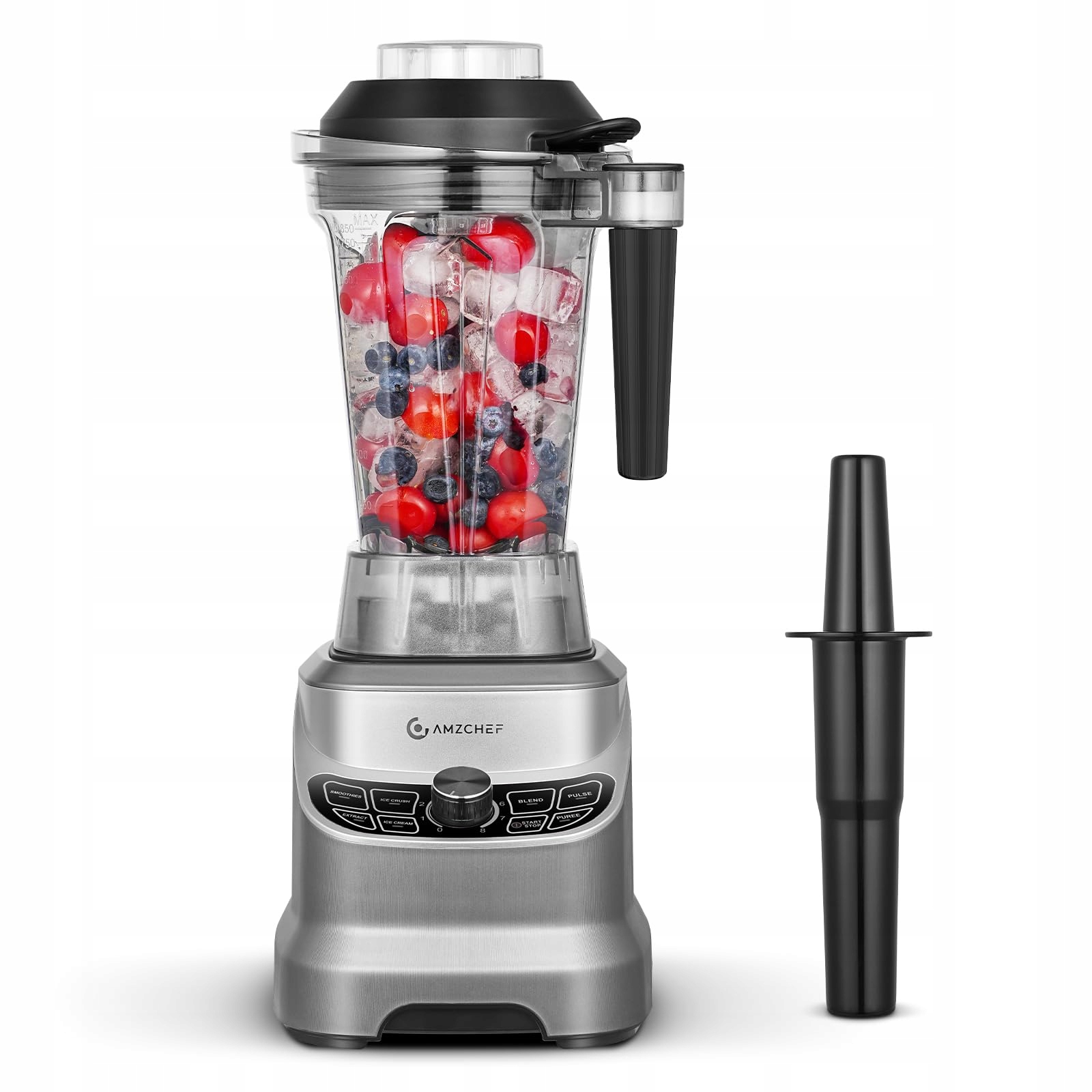 Amzchef Mixér 1800 W do kuchyně s 8 rychlostmi 1,85 l Shakes Smoothies Led
