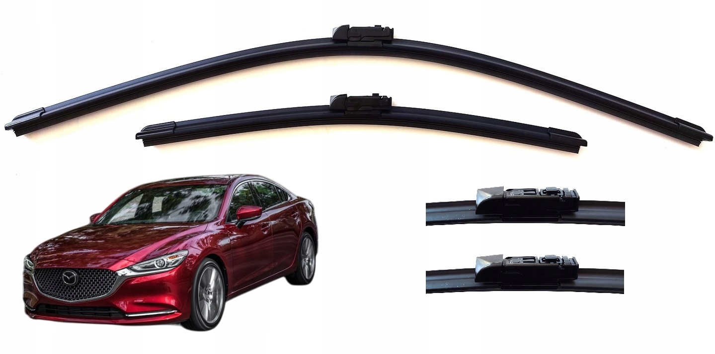 Pióra 2x Wycieraczki 600mm 450mm Płaskie Komplet Przód Mazda CX-5 Mazda 6