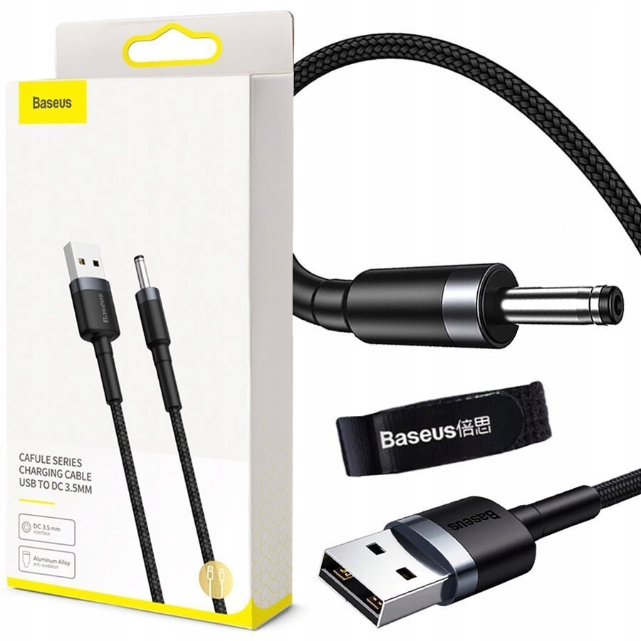 

Kabel Zasilający Ładowarka Usb - DC 3,5MM - Baseus