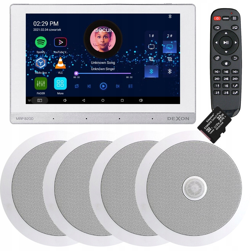 DEXON RADIO INTERNETOWE PODTYNKOWE Z BLUETOOTH SD