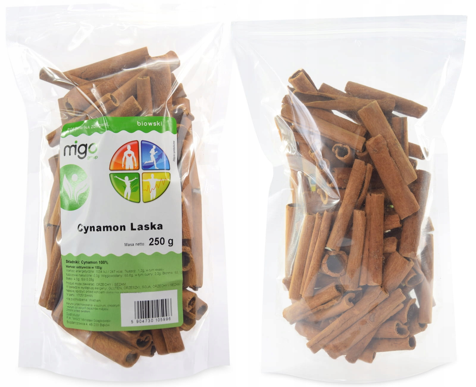 LASKI CYNAMONU 250g , CYNAMON LASKA - MIGOgroup Waga 250 g