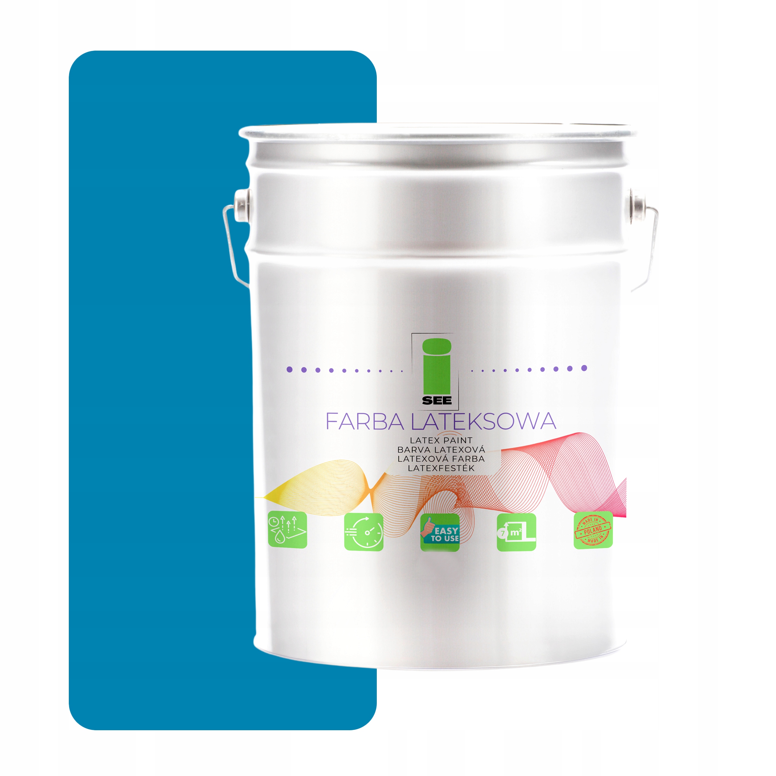 Latexová Farba Na Steny Modrá Obloha Priedušná 10 L Hypoalergénna