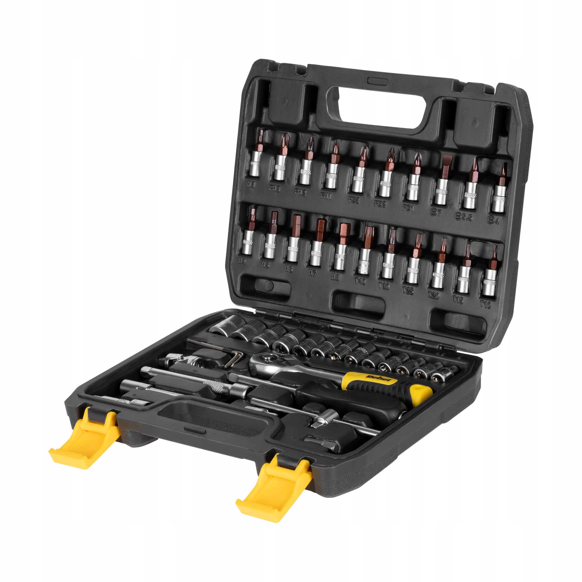 Zestaw kluczy nasadowych bitów Rebel 46 sztuk grzechotka klucze nasadowe