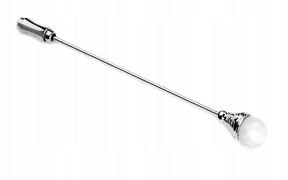 

Biała Szpilka Do Kapelusza Fulara Krawata Szkło