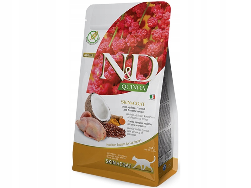 Karma dla kota Farmina N&d Quinoa Skin & Coat Quail 5 kg