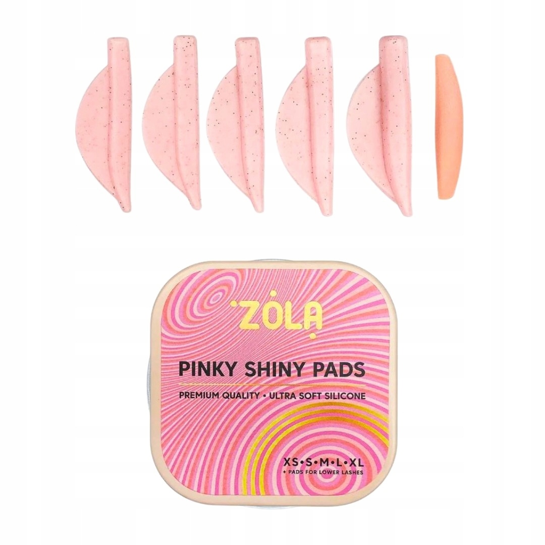 Silikonové válečky pro laminování řas Pinky Shiny Pads (6 párů) Zola