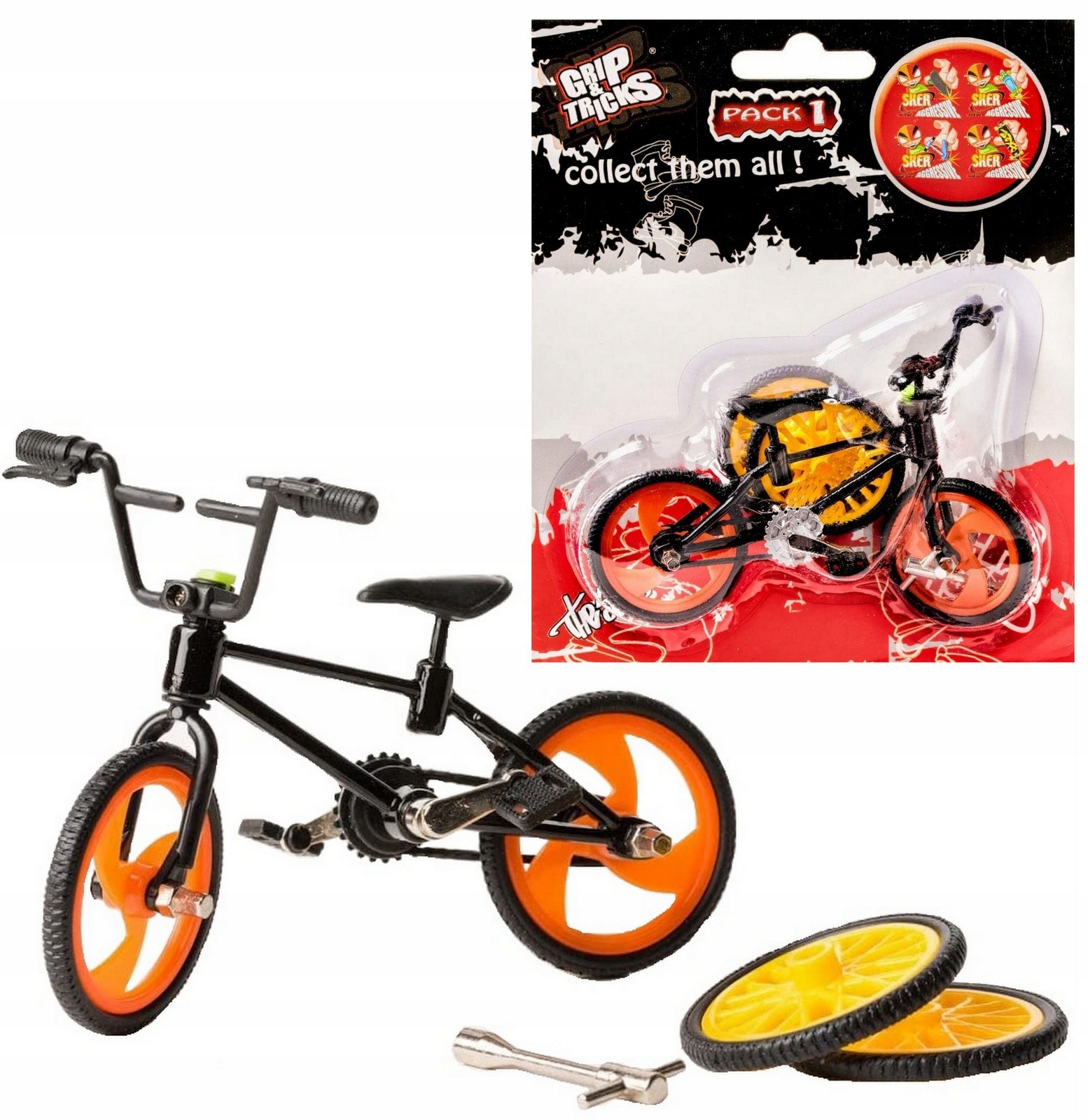 

Spiritriders Grip and Tricks Black Finger Mini Bmx