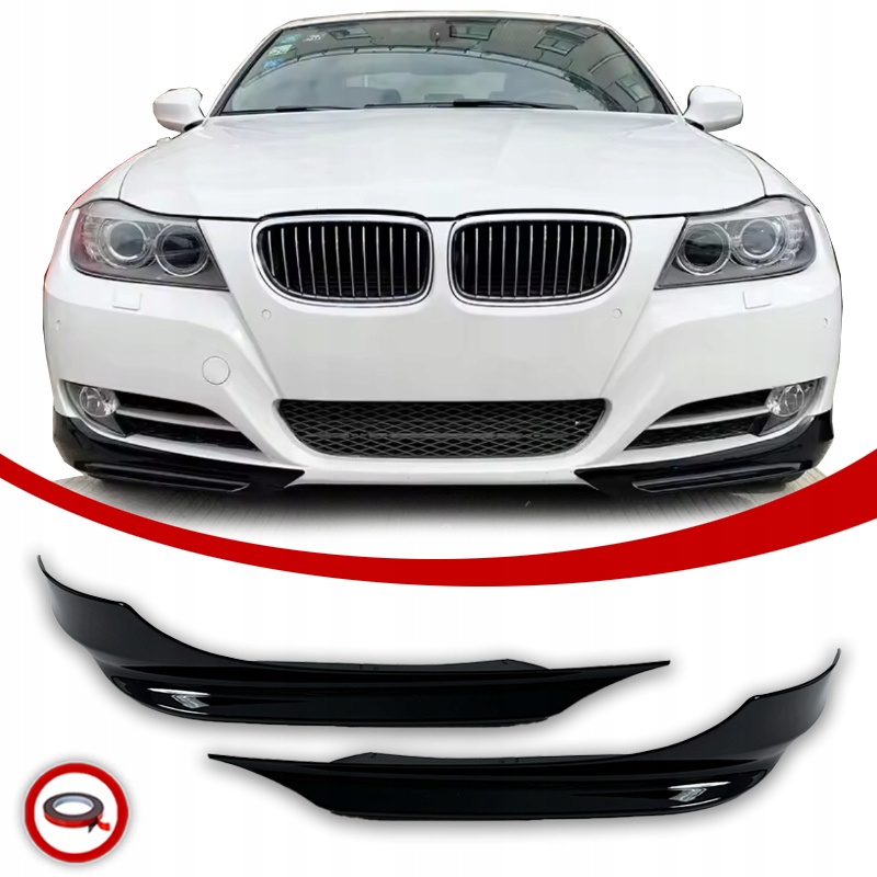 Bmw E90 E91 Přední Krytky Nárazníku Flapsy Obyčejný Nárazník Černý Lesk