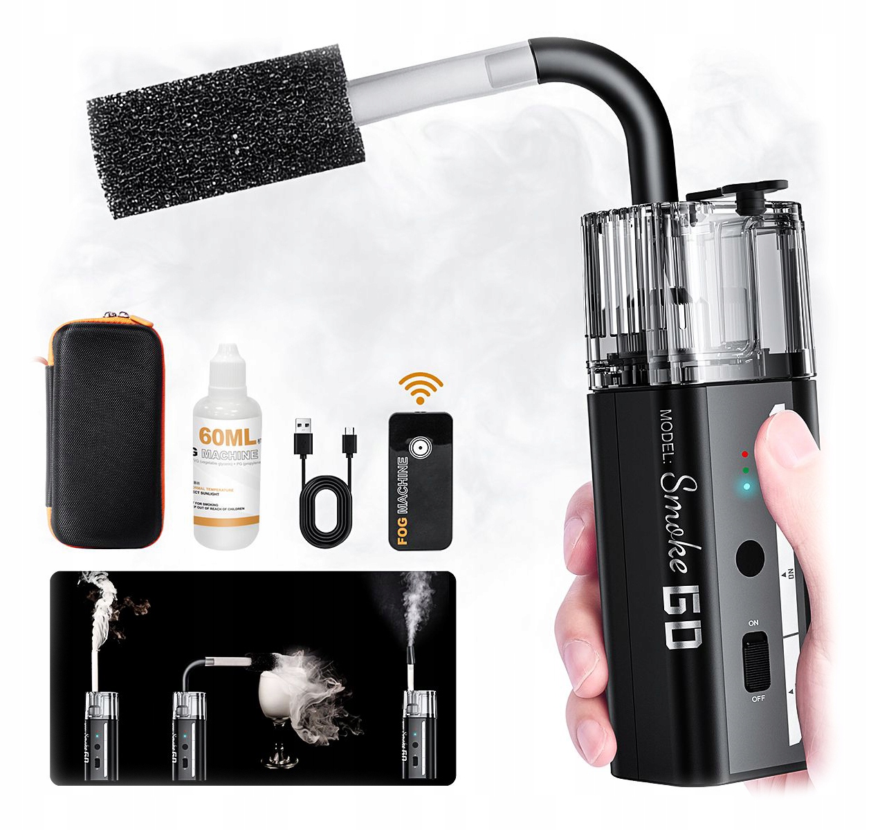 Generator Dymu Mgły Dymiarka Wytwornica LensGo Smoke Go Pilot Fog Machine