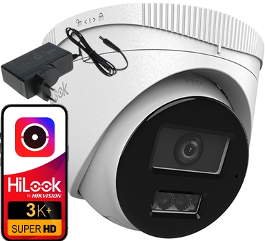 Ip kamera 6MP PoE IPCAM-T6-30DL Hybrid Light HiLook od spoločnosti Hikvision napájací zdroj