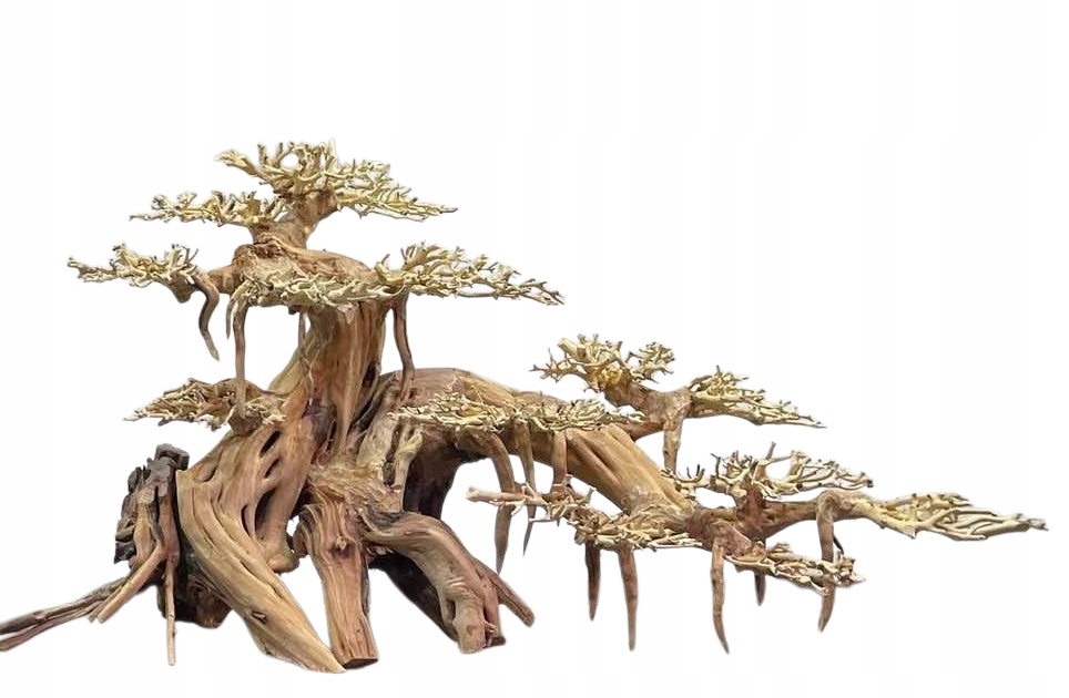 Levně Velký Stromek Bonsai Do Akvária dekorace driftwood Handmade 84x32x47 cm XL