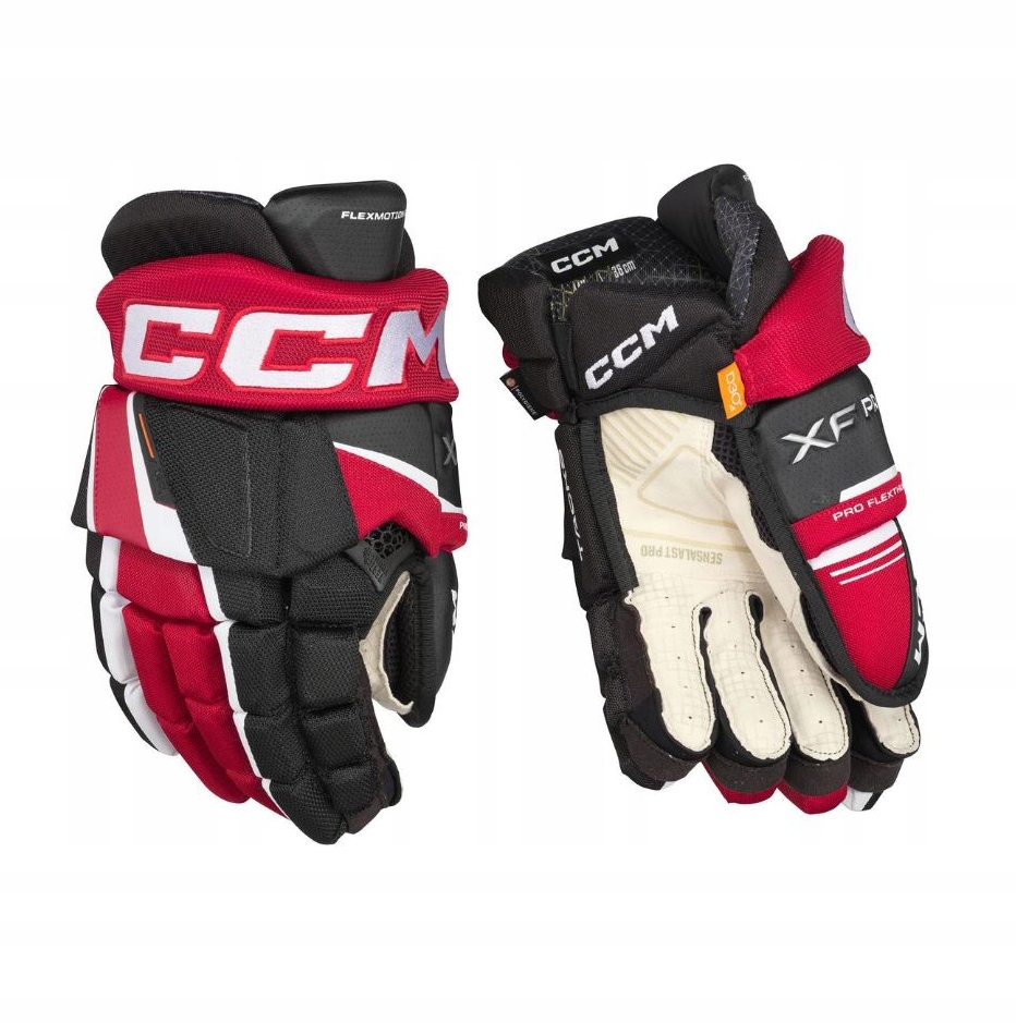 CCM Rukavice CCM Tacks Xf Pro Jr, Junior, 11", černá-červená-bílá