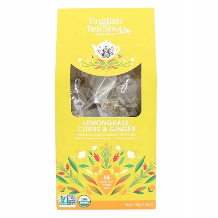 Levně English Tea – Lemongrass, Citrus & Ginger – 15 pyramidek