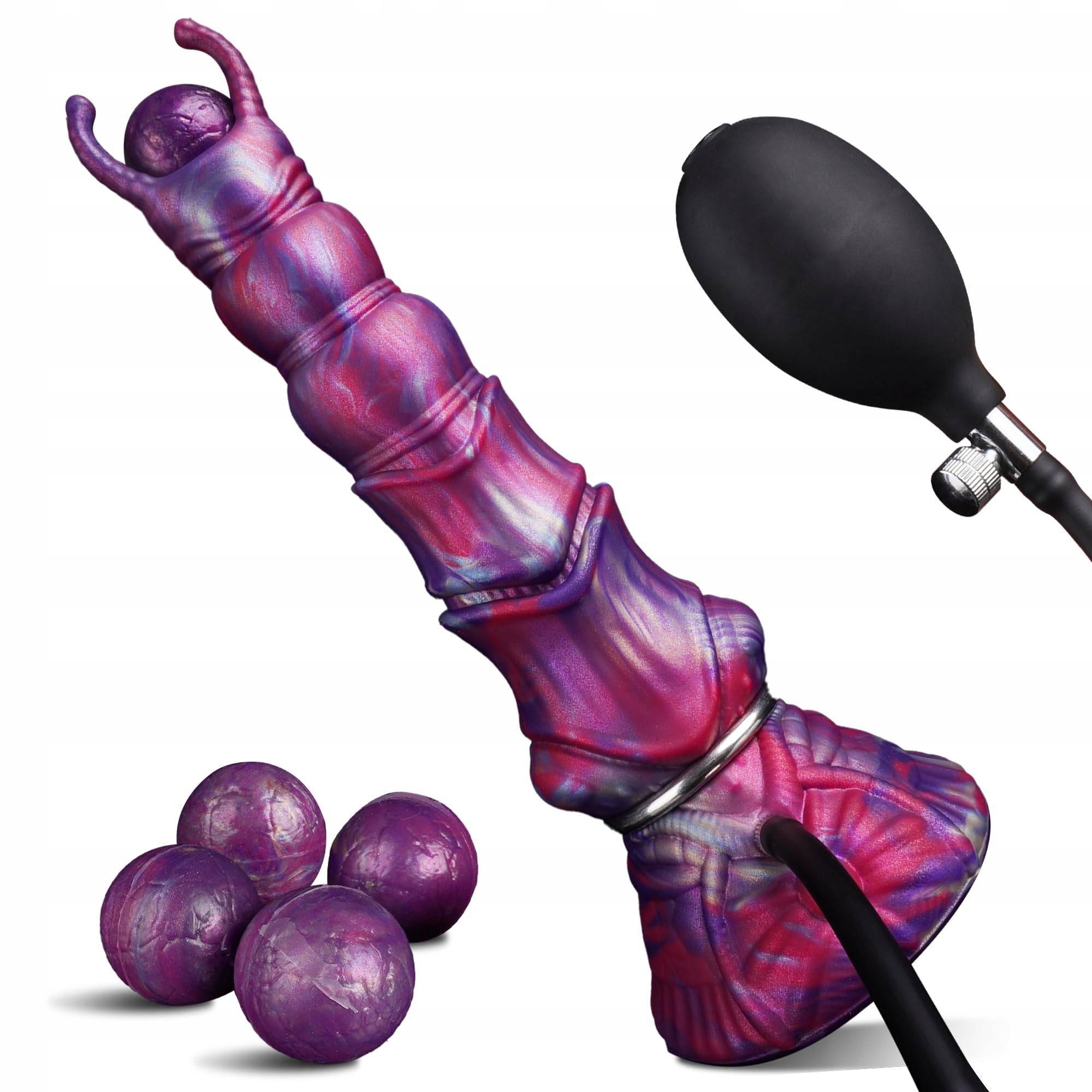 MONSTER Dildo XXL Ovipositor Fantasy Anal Plug Smok Wibrator 27cm — miniatura 7