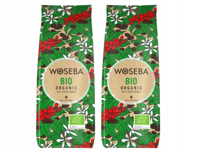 Kawa ziarnista Woseba Bio Organic Arabica 2 x 0.5 kg
