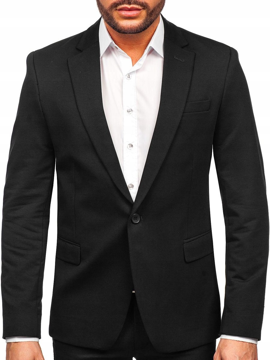 

Marynarka Męska Casual Czarna 1652A DENLEY_M/50