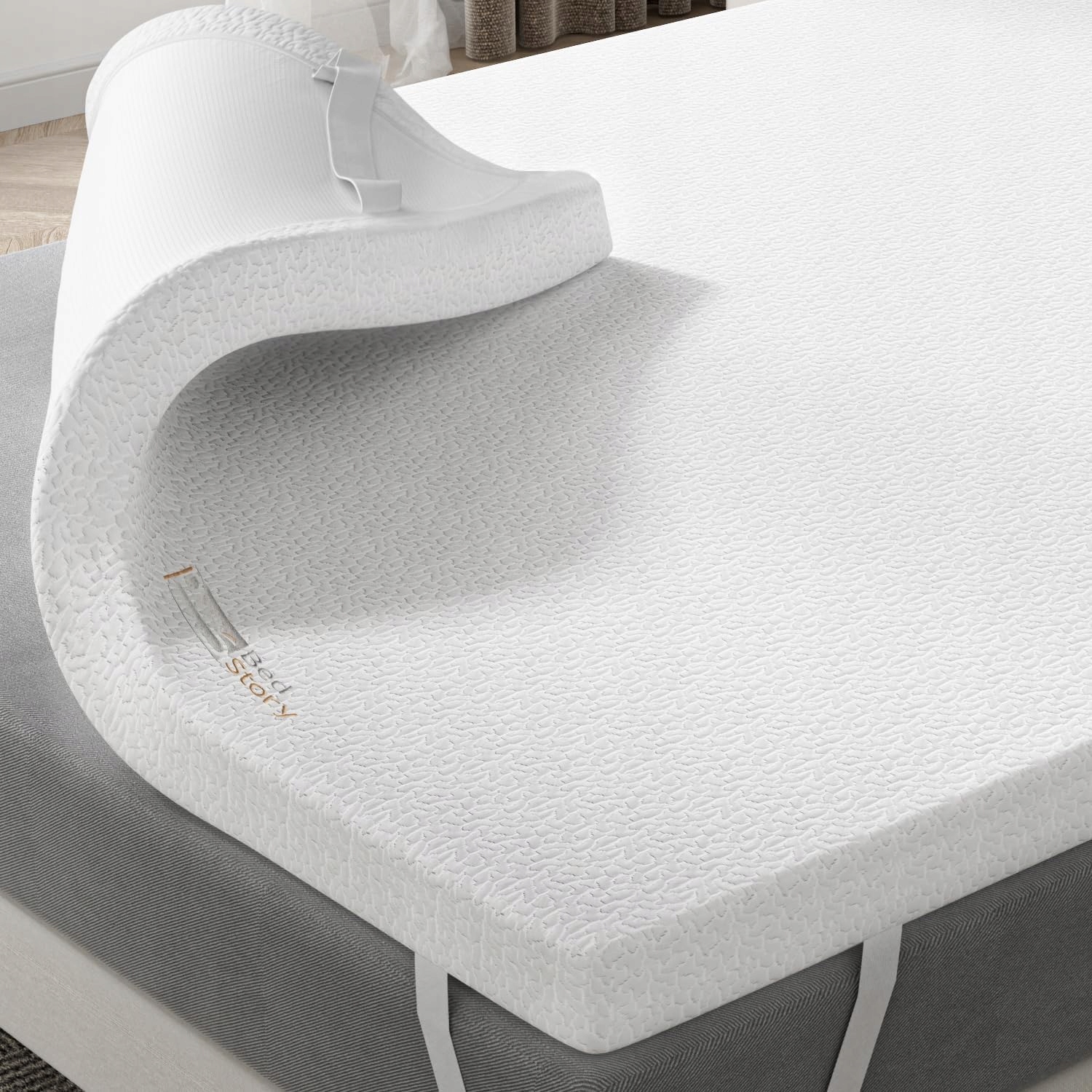 Topper BedStory 6 cm 90x190 cm paměťová pěna matrace snímatelný a pratelný