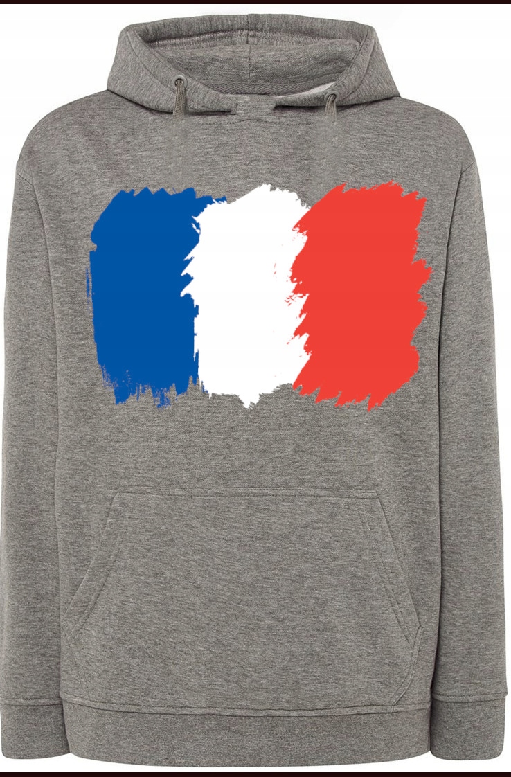 Francie Vlajka Módní Mikina Potisk Kapuce r.XS