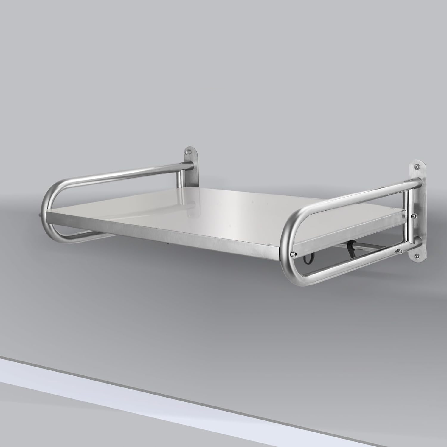 REGAŁ ŚCIENNY DO KUCHENKI MIKROFALOWEJ, UCHWYT DO KUCHENKI MIKROFALOWEJ Materiał metal