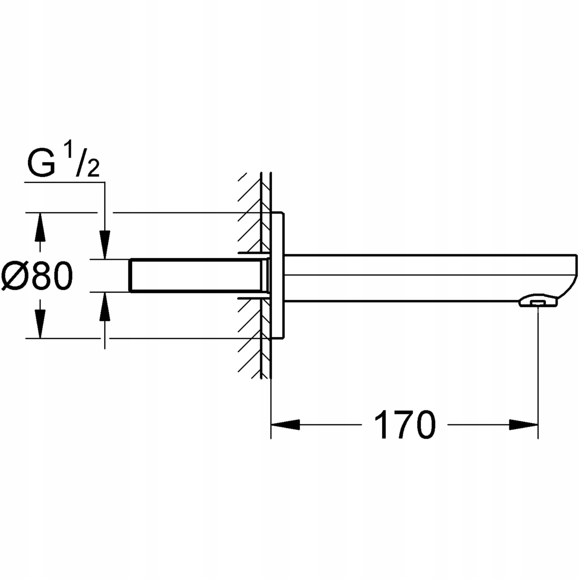Grohe Eurosmart Cosmopolitan wylewka wannowa L 17 Linia Eurosmart Cosmopolitan