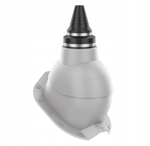 Anténní přechod, těsný střešní průchod Trapez T35 Světle Šedý 7036