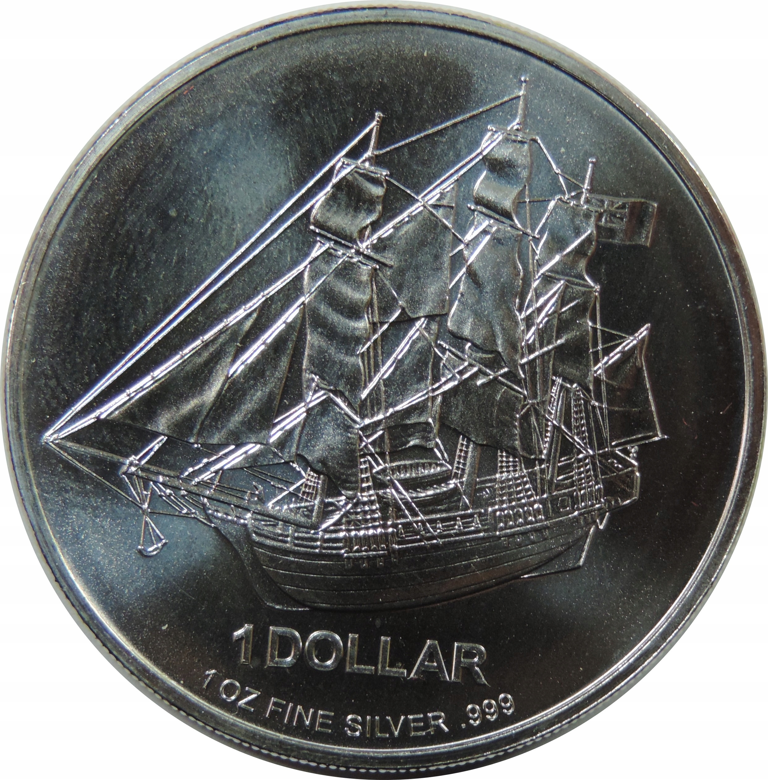 MONETA SREBRNA - MONETA Ag999 - UNCJA Ag999 - WYSPY COOKA -YA2098