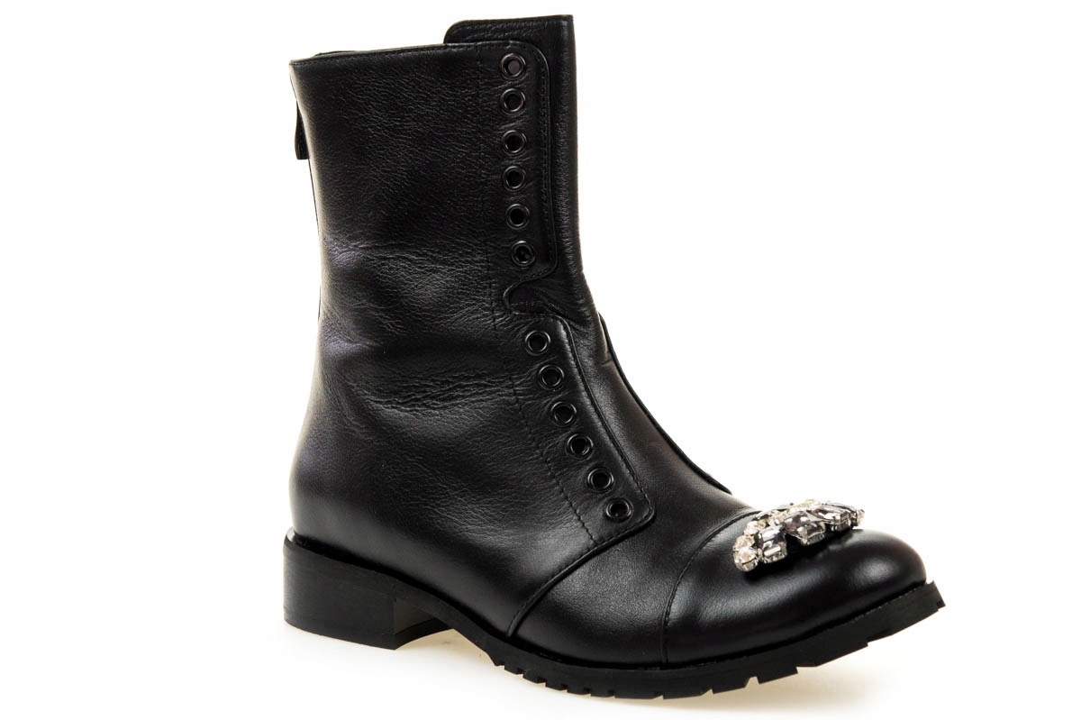 kotníkové boty boty Carinii 36 hnědé kožené dámské boty nad kotník