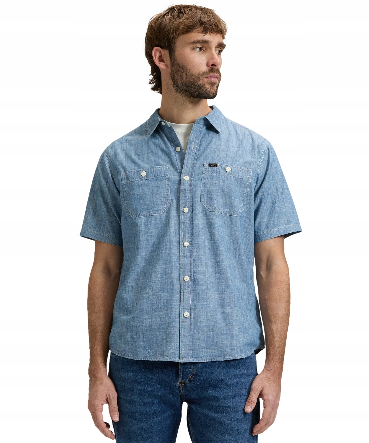 Košile Lee Ss Utility Workshirt 112376591 Light Chambray M