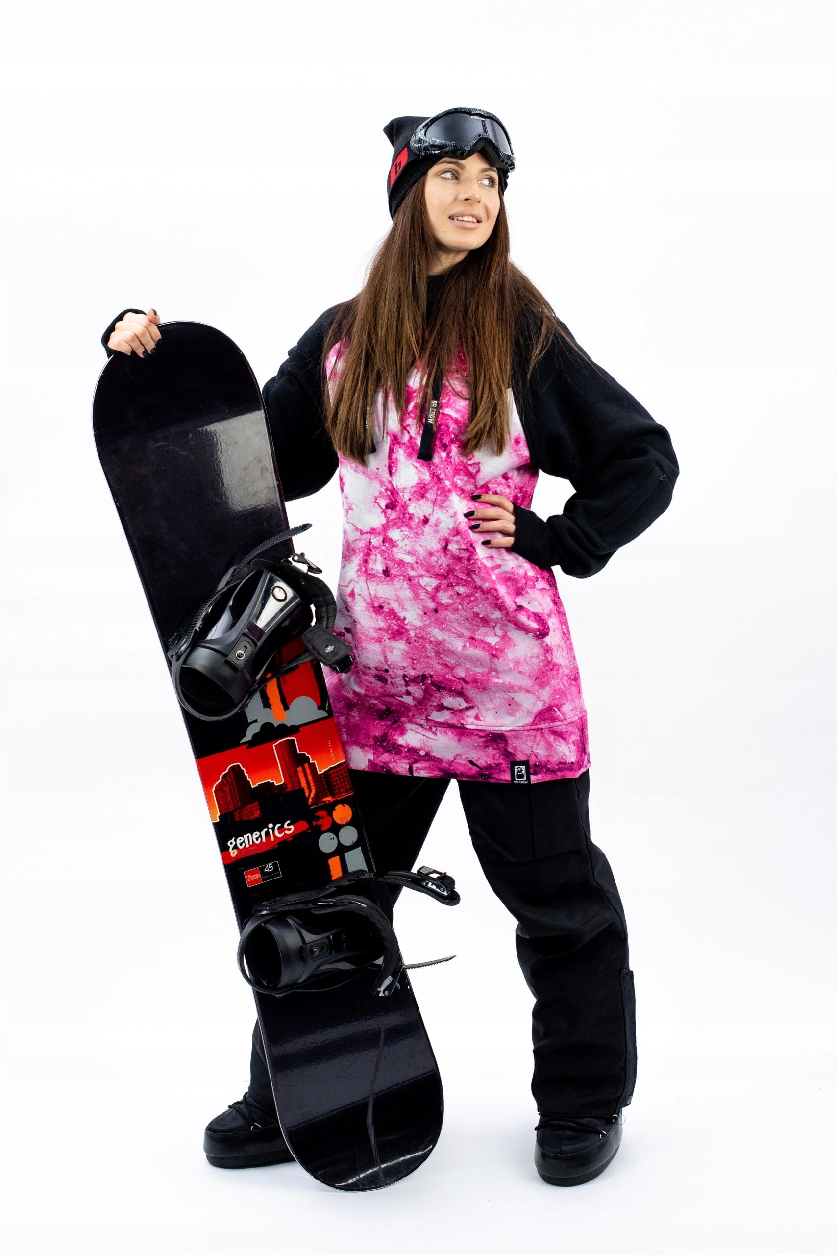 Damska Bluza Snowboardowa Marble Pink L Materiał dominujący inny